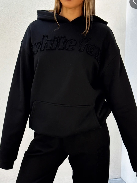 White Fox Boutique Tops - NWT White Fox From The Archives Lexi Oversized Hoodie Black - L/XL